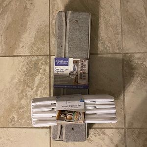 Over the door storage and drawer organizer set